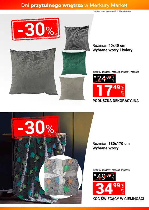Merkury Market - gazetka promocyjna Dni przytulnego wnętrzna od soboty 22.11 do niedzieli 30.11 - strona 9