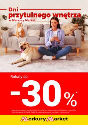 Merkury Market - gazetka promocyjna Dni przytulnego wnętrzna od soboty 22.11 do niedzieli 30.11