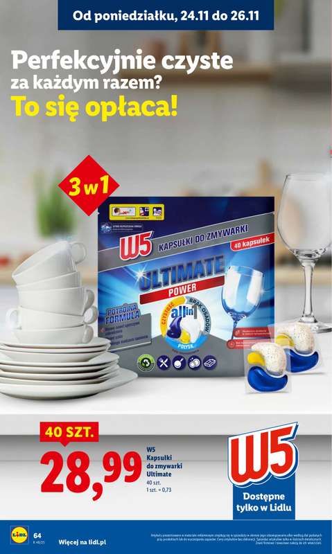 Lidl - gazetka promocyjna Oferta od poniedziałku od poniedziałku 24.11 do środy 26.11 - strona 64