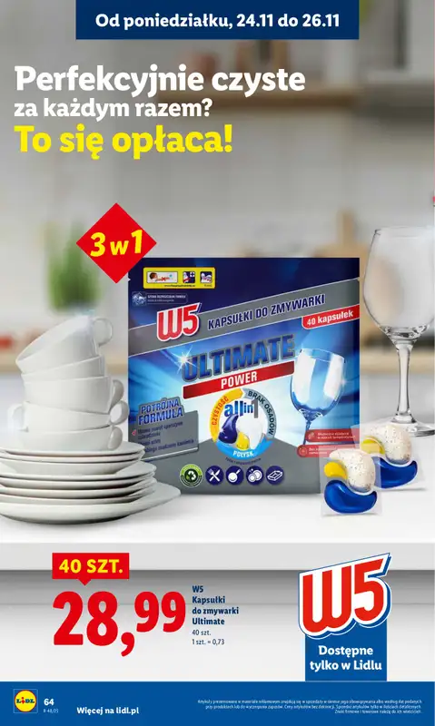 Lidl - gazetka promocyjna Oferta od poniedziałku od poniedziałku 24.11 do środy 26.11 - strona 64