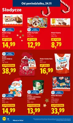 Lidl - gazetka promocyjna Oferta od poniedziałku od poniedziałku 24.11 do środy 26.11 - strona 42