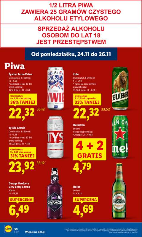 Lidl - gazetka promocyjna Oferta od poniedziałku od poniedziałku 24.11 do środy 26.11 - strona 50