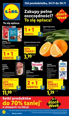 Lidl - gazetka promocyjna Oferta od poniedziałku od poniedziałku 24.11 do środy 26.11