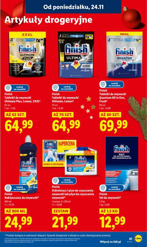 Lidl - gazetka promocyjna Oferta od poniedziałku od poniedziałku 24.11 do środy 26.11 - strona 61