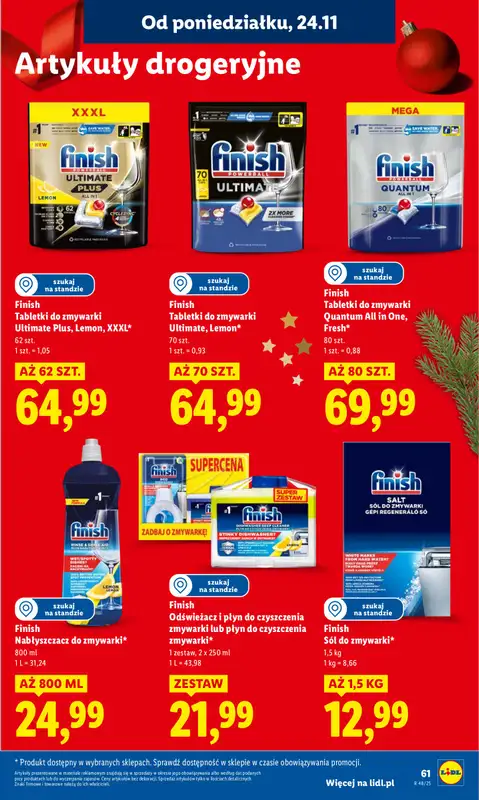 Lidl - gazetka promocyjna Oferta od poniedziałku od poniedziałku 24.11 do środy 26.11 - strona 61