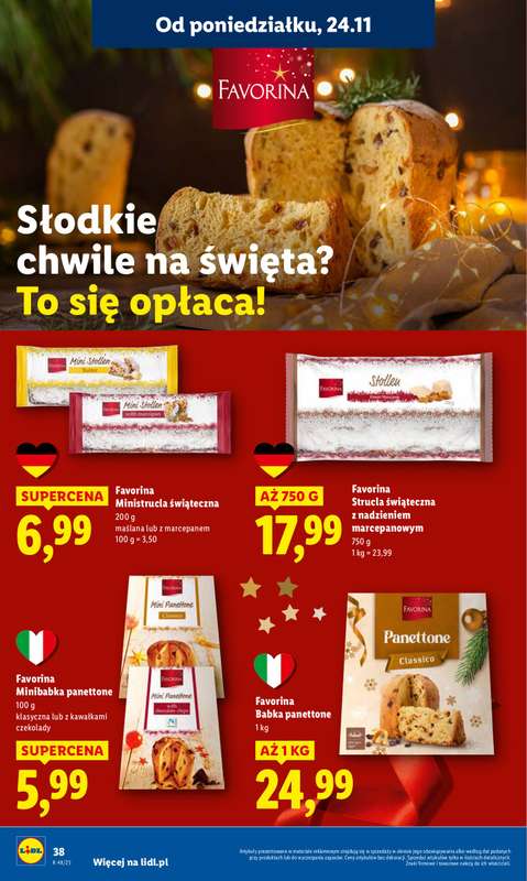 Lidl - gazetka promocyjna Oferta od poniedziałku od poniedziałku 24.11 do środy 26.11 - strona 38