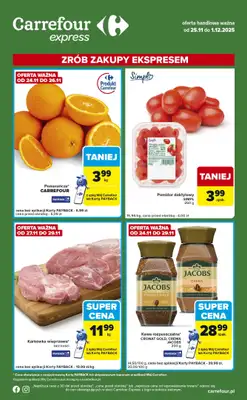 Carrefour Express - gazetka promocyjna Gazetka Express od wtorku 25.11 do poniedziałku 01.12