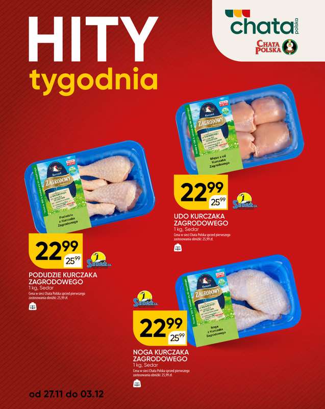 Chata Polska - gazetka promocyjna Hity tygodnia od czwartku 27.11 do środy 03.12