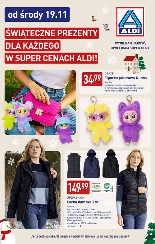 Aldi - gazetka promocyjna Świąteczne prezenty w super cenach! od poniedziałku 24.11 do soboty 29.11
