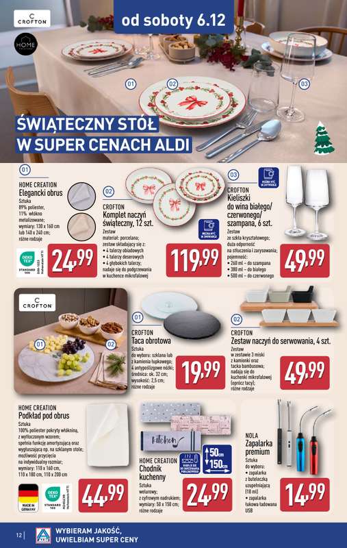 Aldi - gazetka promocyjna Aldi ma to coś! od środy 03.12 do niedzieli 07.12 - strona 12