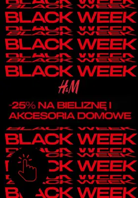 H&M - gazetka promocyjna Black week - 25% na wybrane produkty od poniedziałku 24.11 