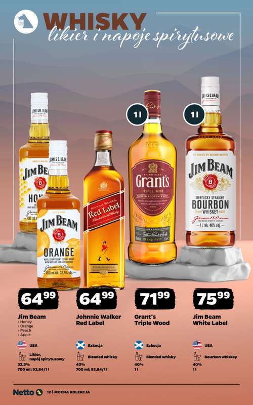Netto - gazetka promocyjna Mocna Kolekcja - Alkohole Mocne od poniedziałku 24.11 do niedzieli 07.12 - strona 12