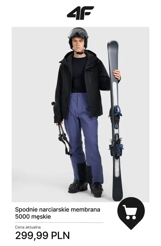 4F - gazetka promocyjna Kolekcja narciarska — przygotuj się na stok! od poniedziałku 24.11  - strona 15