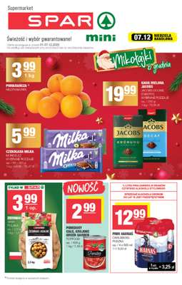 SPAR - gazetka promocyjna Gazetka Spar Mini od poniedziałku 01.12 do niedzieli 07.12