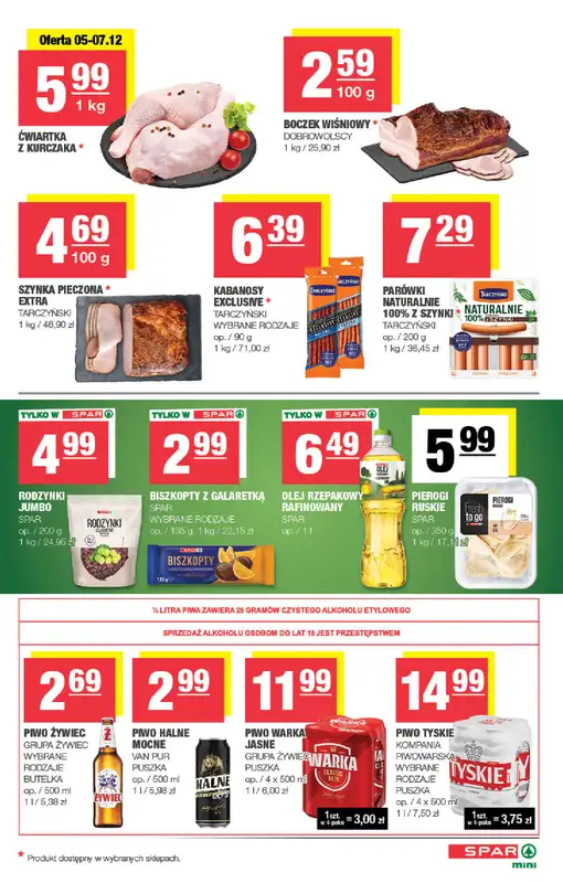 SPAR - gazetka promocyjna Gazetka Spar Mini od poniedziałku 01.12 do niedzieli 07.12 - strona 3