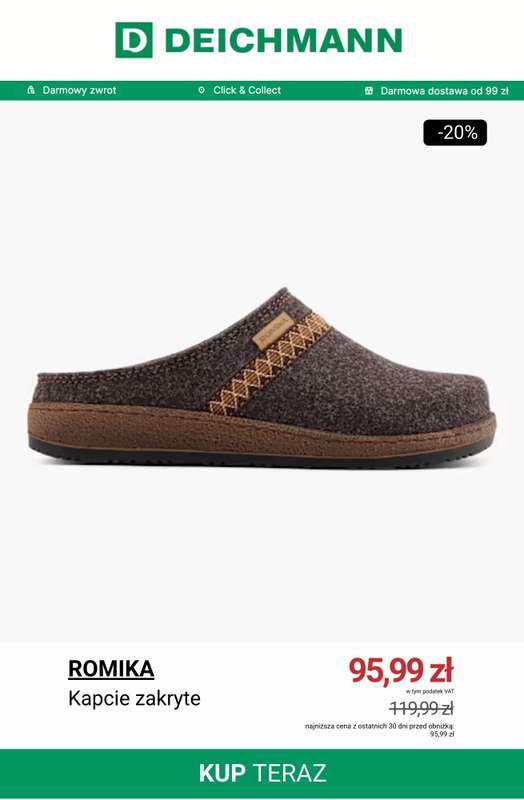 Deichmann - gazetka promocyjna Do -50% na kapcie od poniedziałku 24.11 do poniedziałku 01.12 - strona 8