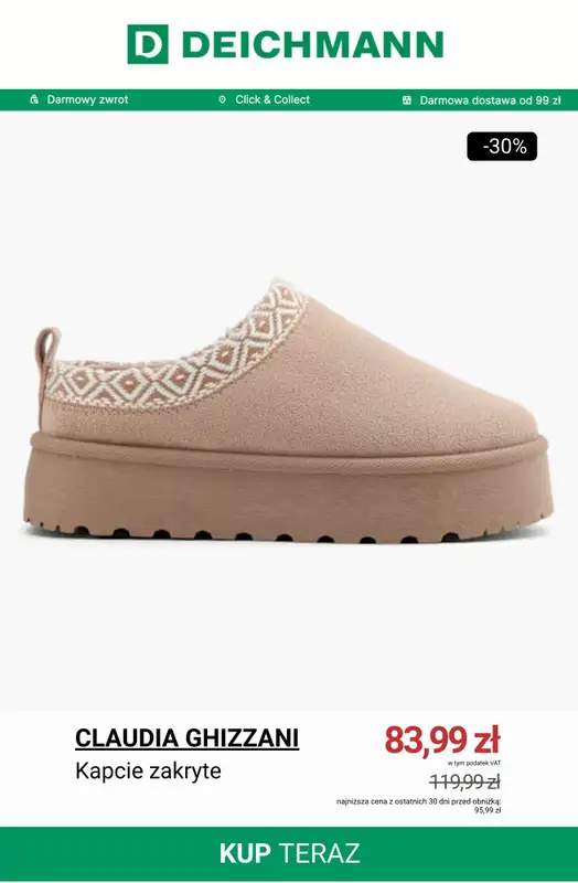Deichmann - gazetka promocyjna Do -50% na kapcie od poniedziałku 24.11 do poniedziałku 01.12 - strona 12