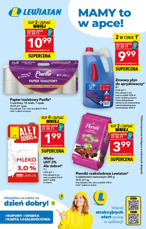 LEWIATAN - gazetka promocyjna Z kuponami w Lewiatanie od czwartku 27.11 do niedzieli 30.11