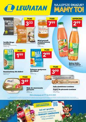 LEWIATAN - gazetka promocyjna Najlepsze okazje? MAMY TO w Lewiatanie od czwartku 27.11 do środy 03.12