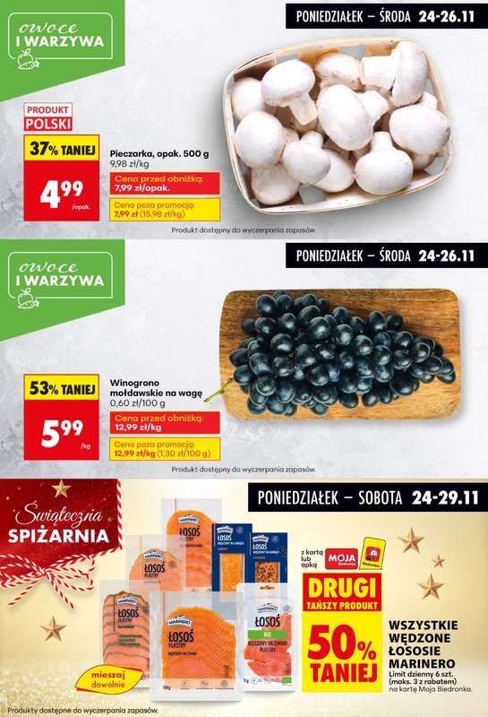 Biedronka - gazetka promocyjna Biedronkowe oszczędności od poniedziałku 24.11 do środy 26.11 - strona 4