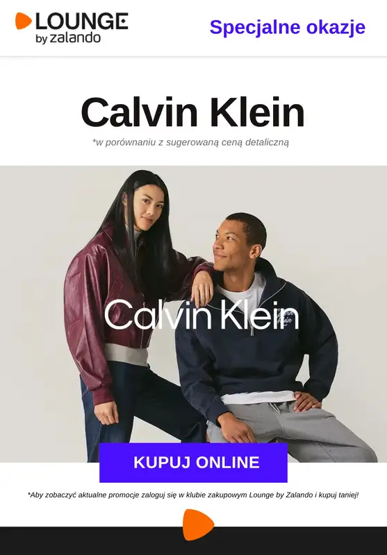 Lounge by Zalando - gazetka promocyjna Specjalne okazje: Calvin Klein od poniedziałku 24.11 do czwartku 27.11