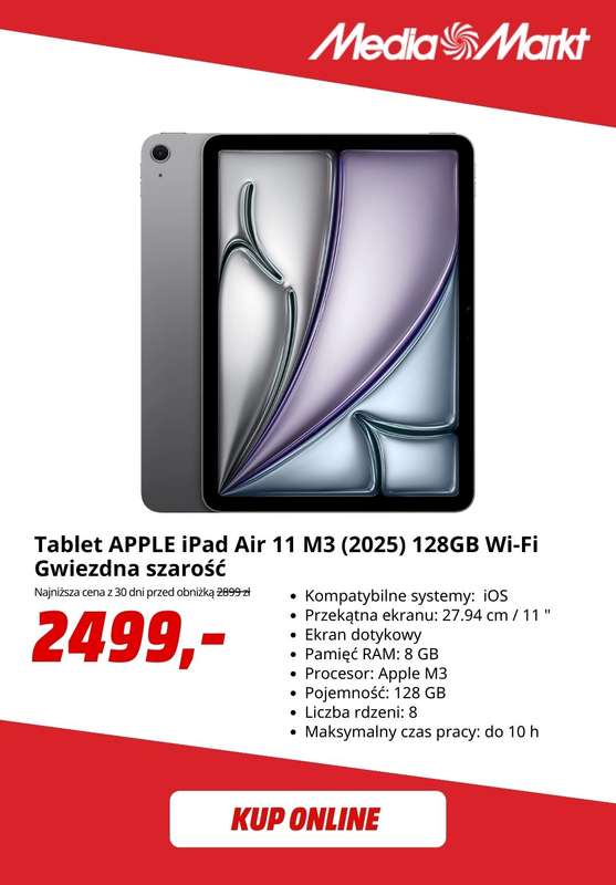 Media Markt - gazetka promocyjna Do -500 zł na wybrane produkty Apple od poniedziałku 24.11  - strona 3