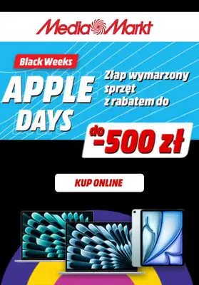 Media Markt - gazetka promocyjna Do -500 zł na wybrane produkty Apple od poniedziałku 24.11 