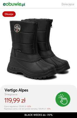 eobuwie.pl - gazetka promocyjna Śniegowce do -70% od poniedziałku 24.11 do czwartku 27.11 - strona 12