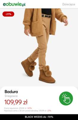 eobuwie.pl - gazetka promocyjna Śniegowce do -70% od poniedziałku 24.11 do czwartku 27.11 - strona 11