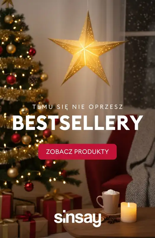 Sinsay - gazetka promocyjna Bestsellery do domu - temu się nie oprzesz! od poniedziałku 24.11 do niedzieli 30.11