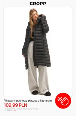 Cropp - gazetka promocyjna Wyprzedaż: kurtki i płaszcze damskie od poniedziałku 24.11 do poniedziałku 01.12 - strona 9