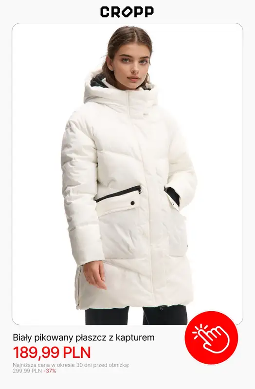 Cropp - gazetka promocyjna Wyprzedaż: kurtki i płaszcze damskie od poniedziałku 24.11 do poniedziałku 01.12 - strona 8