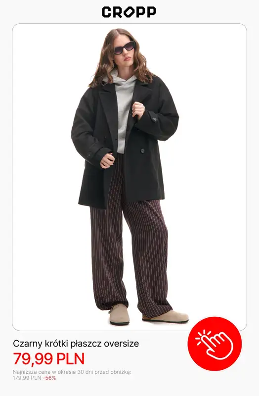 Cropp - gazetka promocyjna Wyprzedaż: kurtki i płaszcze damskie od poniedziałku 24.11 do poniedziałku 01.12 - strona 2