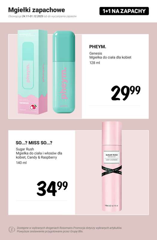 Rossmann - gazetka promocyjna 1+1 na zapachy! od poniedziałku 24.11 do poniedziałku 01.12 - strona 8