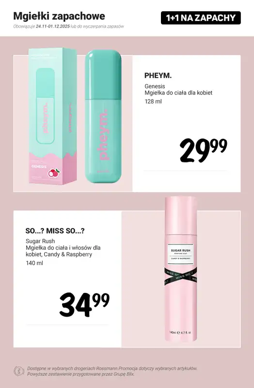 Rossmann - gazetka promocyjna 1+1 na zapachy! od poniedziałku 24.11 do poniedziałku 01.12 - strona 8