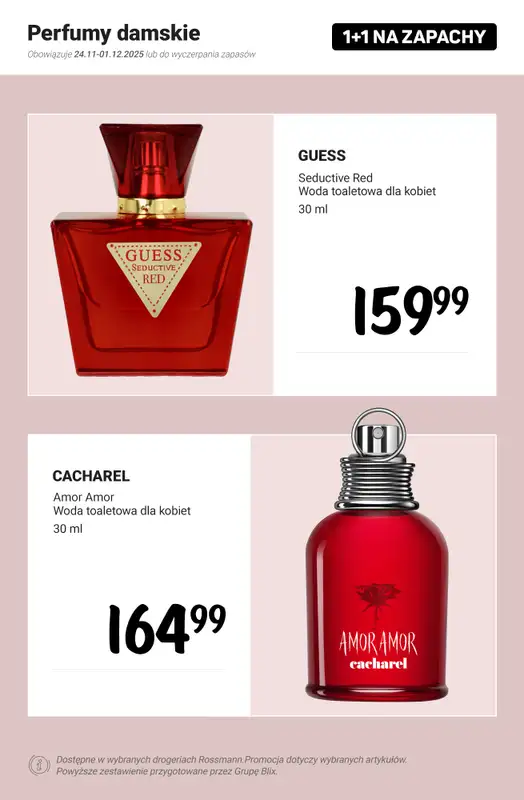 Rossmann - gazetka promocyjna 1+1 na zapachy! od poniedziałku 24.11 do poniedziałku 01.12 - strona 4