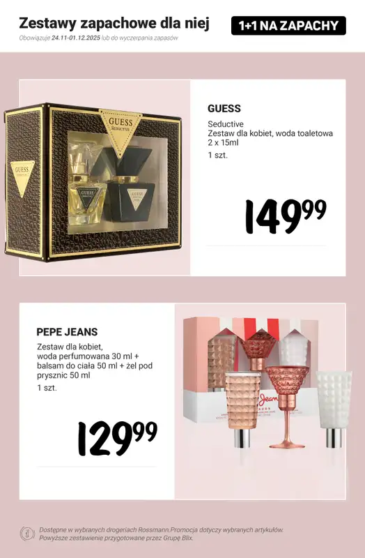 Rossmann - gazetka promocyjna 1+1 na zapachy! od poniedziałku 24.11 do poniedziałku 01.12 - strona 9