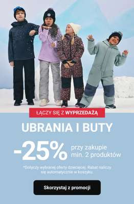 Smyk - gazetka promocyjna WSZYSTKIE ubrania i buty dziecięce -25% przy zakupie 2 szt. od poniedziałku 24.11 do środy 26.11