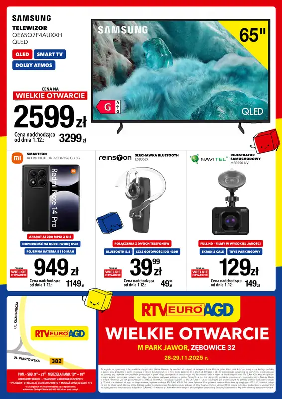 RTV EURO AGD - gazetka promocyjna WIELKIE OTWARCIE - JAWOR od środy 26.11 do soboty 29.11 - strona 8