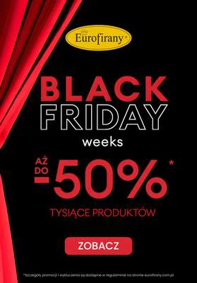 Eurofirany - gazetka promocyjna Do -50% na Black Friday od poniedziałku 24.11 do poniedziałku 01.12