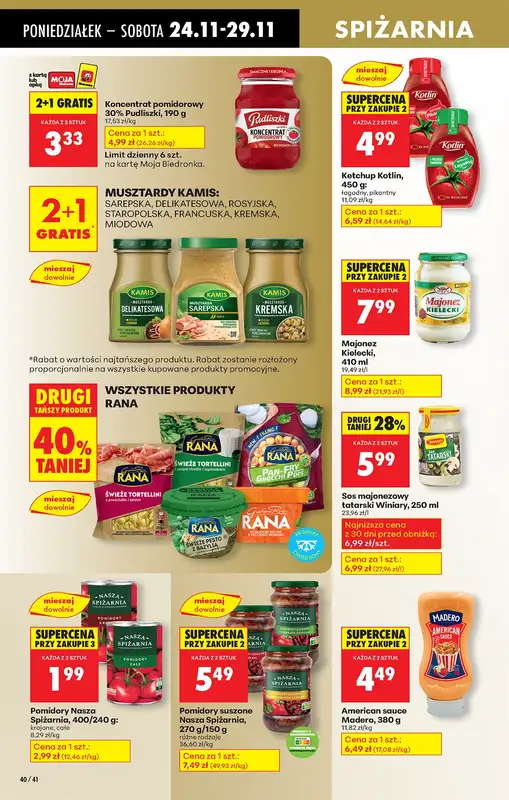 Biedronka - gazetka promocyjna Od poniedziałku, Z ladą tradycyjną od poniedziałku 24.11 do soboty 29.11 - strona 61