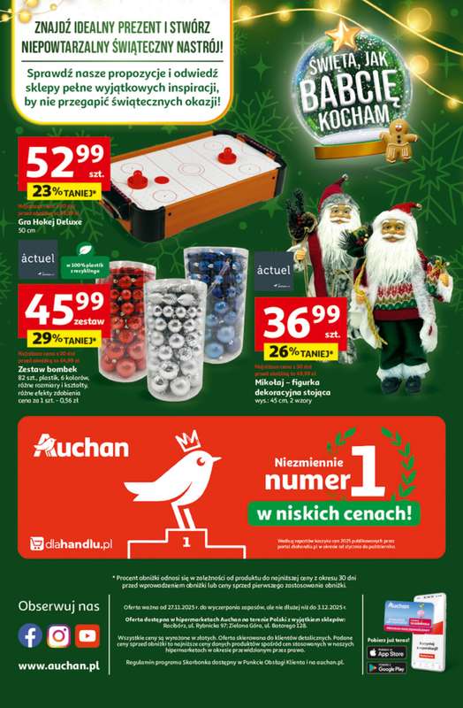 Auchan - gazetka promocyjna Gazetka Święta jak babcię kocham Hipermarket Auchan od czwartku 27.11 do środy 03.12 - strona 45
