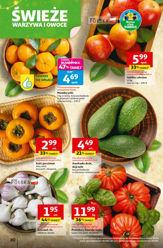 Auchan - gazetka promocyjna Gazetka Święta jak babcię kocham Hipermarket Auchan od czwartku 27.11 do środy 03.12 - strona 30