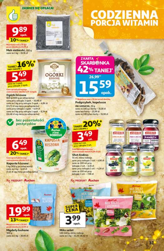 Auchan - gazetka promocyjna Gazetka Święta jak babcię kocham Hipermarket Auchan od czwartku 27.11 do środy 03.12 - strona 31