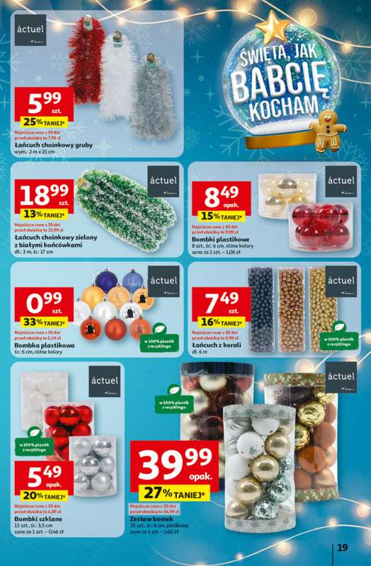 Auchan - gazetka promocyjna Gazetka Święta jak babcię kocham Hipermarket Auchan od czwartku 27.11 do środy 03.12 - strona 19