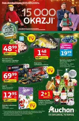 Auchan - gazetka promocyjna Gazetka Święta jak babcię kocham Hipermarket Auchan od czwartku 27.11 do środy 03.12