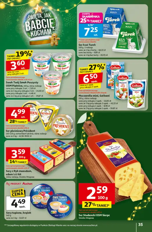 Auchan - gazetka promocyjna Gazetka Święta jak babcię kocham Hipermarket Auchan od czwartku 27.11 do środy 03.12 - strona 35