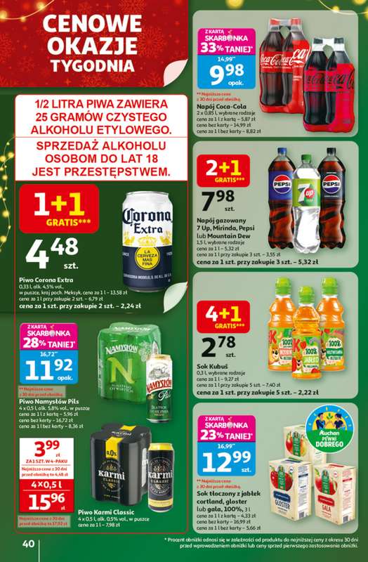 Auchan - gazetka promocyjna Gazetka Święta jak babcię kocham Hipermarket Auchan od czwartku 27.11 do środy 03.12 - strona 40