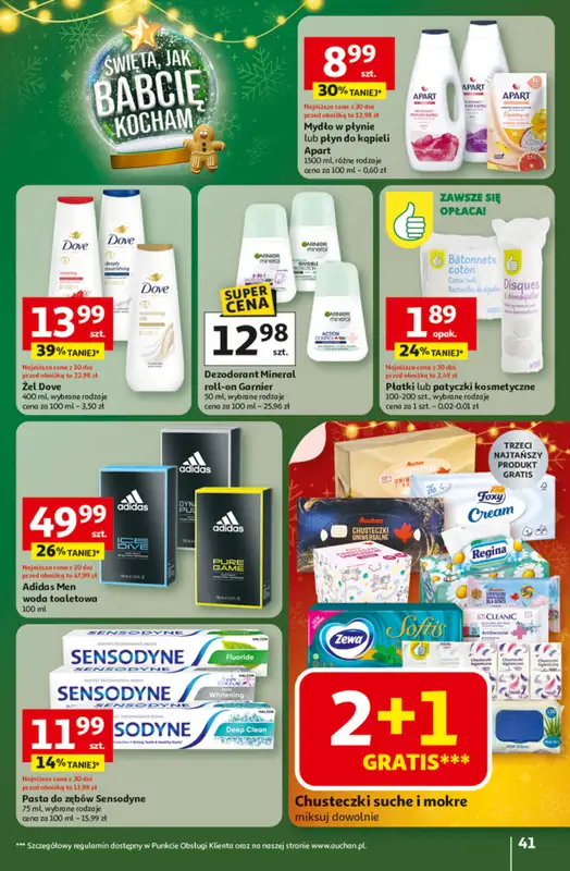 Auchan - gazetka promocyjna Gazetka Święta jak babcię kocham Hipermarket Auchan od czwartku 27.11 do środy 03.12 - strona 41