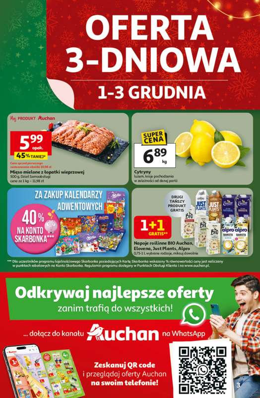 Auchan - gazetka promocyjna Gazetka Święta jak babcię kocham Hipermarket Auchan od czwartku 27.11 do środy 03.12 - strona 3